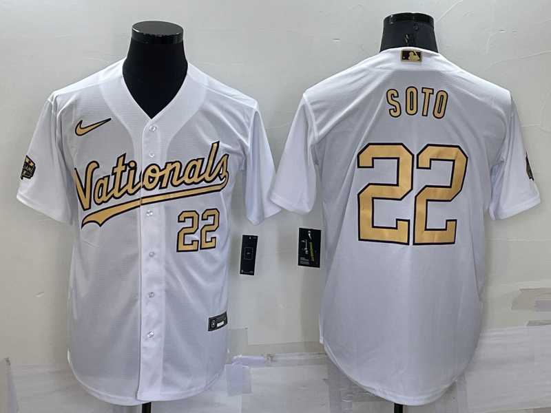 Washington Nationals #22 Juan Soto Number White 2022 All Star Stitched Cool Base Nike Jersey,We sell and wholesale Washington Nationals #22 Juan Soto Number White 2022 All Star Stitched Cool Base Nike Jersey on line form chian!